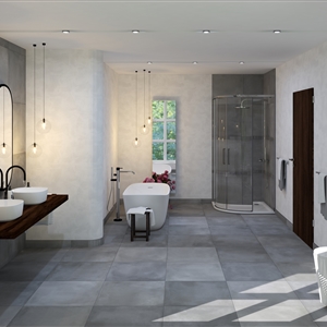 Elegant Grey Bathroom_04