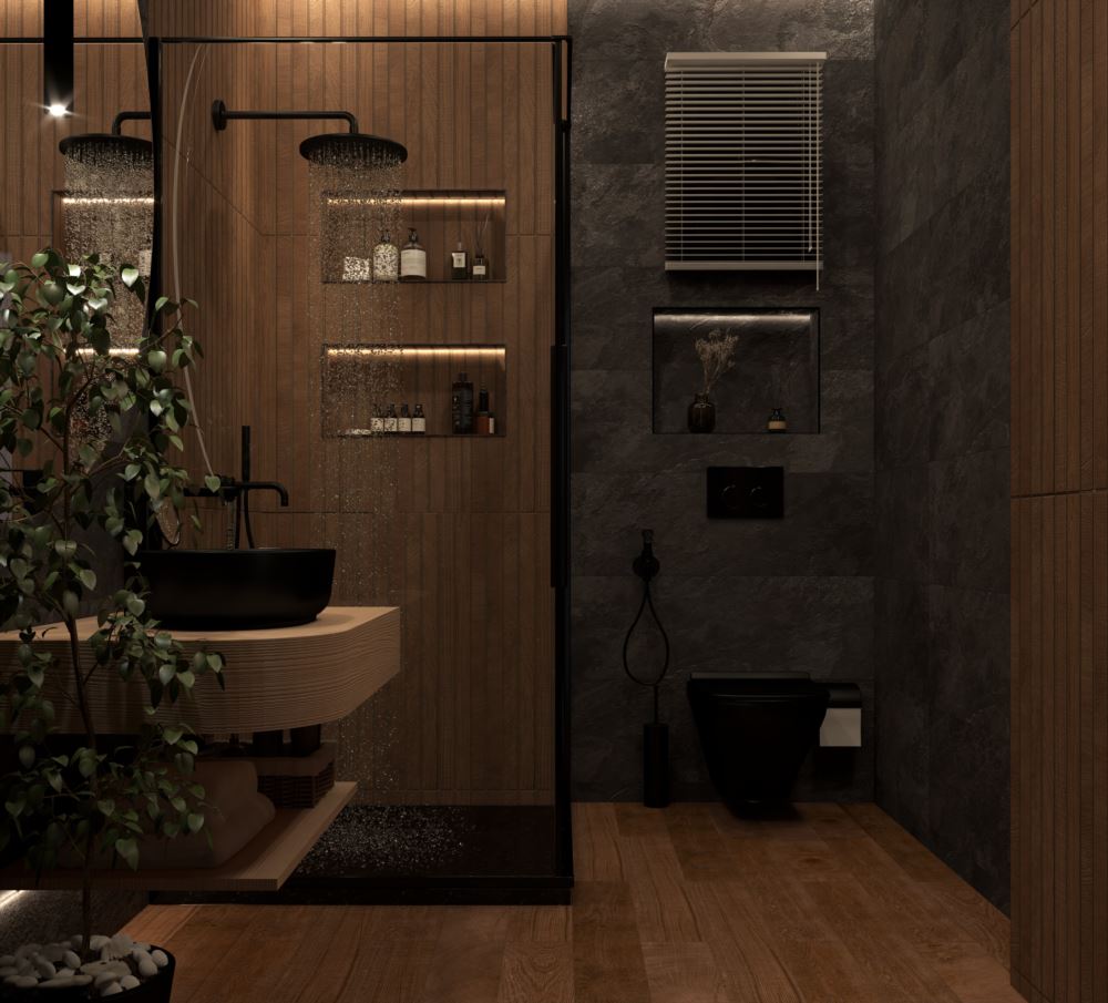 Warm Urban Bathroom