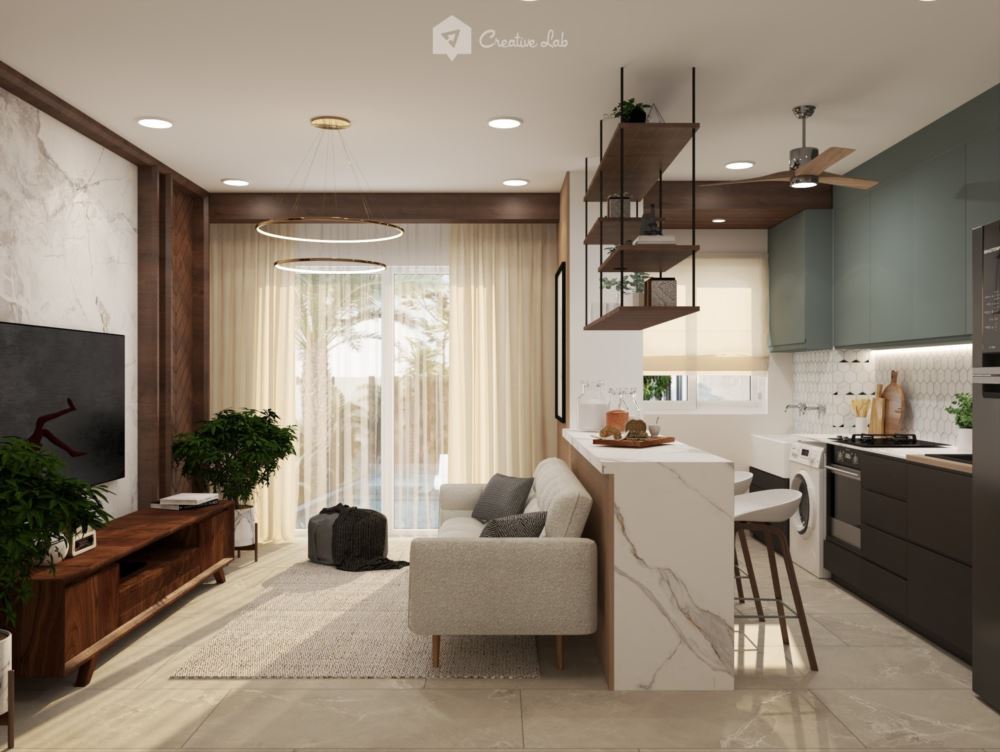 Ruhiel_Living Area + Kitchen